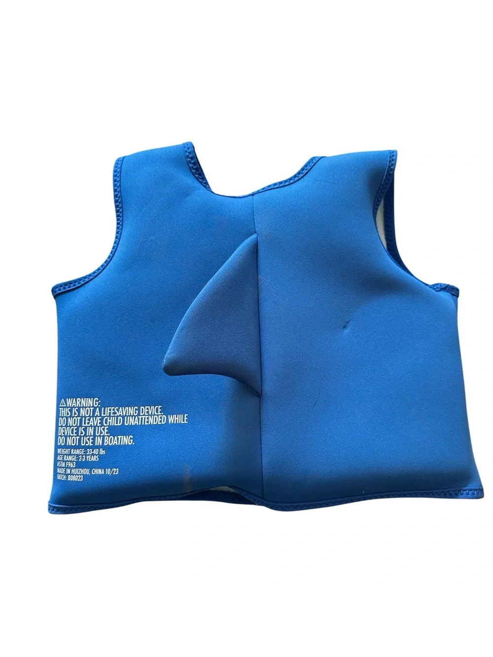Kids Blue Swim Vest - Zip Front